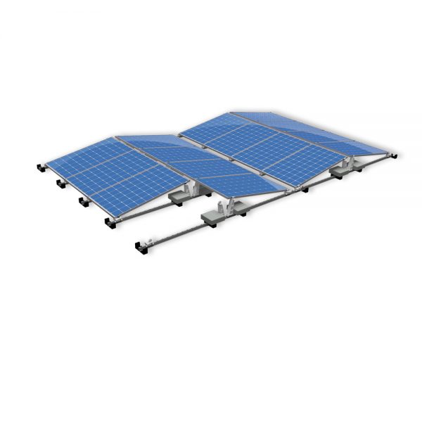 Van der Valk Producten bij Solartoday - Fotovoltage - verbindings- en bevestigingselementen - Alu achter voet ValkPro+ P10° zijkant