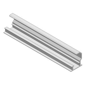 Van der Valk Producten bij Solartoday - Montageprofiel voor solarsysteem - Alu inleg profiel boven H35mm L=6650mm